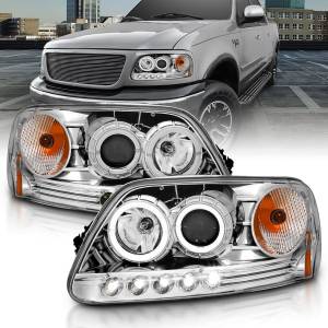 Anzo USA - 111032 | Anzo USA Projector Headlights w/ Halo & LED Chrome 1pc (1997-2003 F150, 1997-2002 Expedition) - Image 6