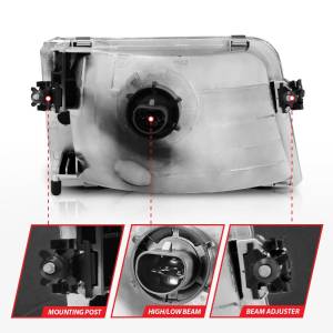 Anzo USA - 111036 | Anzo USA Crystal Headlights Chrome (1993-1997 Ranger) - Image 3