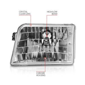 Anzo USA - 111036 | Anzo USA Crystal Headlights Chrome (1993-1997 Ranger) - Image 4