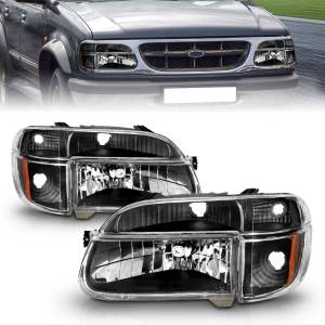 Anzo USA - 111039 | Anzo USA Crystal Headlights Black w/ Corner Lights 2pc (1995-2001 Explorer, 1997 Mountaineer) - Image 5