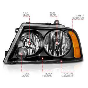 Anzo USA - 111045 | Anzo USA Crystal Headlights Black (2003-2006 Navigator) - Image 3