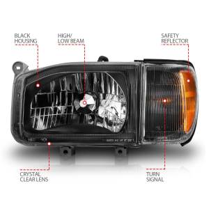 Anzo USA - 111051 | Anzo USA Crystal Headlights Black (1999-2004 Pathfinder) - Image 3