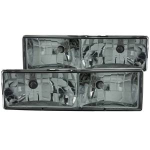 Anzo USA - 111061 | Anzo USA Crystal Headlights w/ Smoke Lens (1988-1998 C,K1500, 2500 | 1988-2000 C,K3500 | 1992-1999 Suburban, Tahoe, Yukon) - Image 1