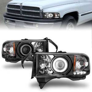 Anzo USA - 111065 | Anzo USA Projector Headlights w/ Halo Black (1994-2001 Ram 1500 | 1994-2002 Ram 2500, 3500) - Image 6