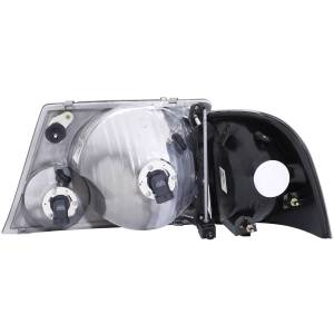 Anzo USA - 111071 | Anzo USA Crystal Headlights Black w/ Corner Lights 2pc (2002-2005 Explorer) - Image 1