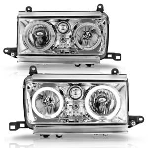 Anzo USA - 111092 | Anzo USA Crystal Headlights w/ Halo Chrome (1991-1994 Land Cruiser) - Image 2