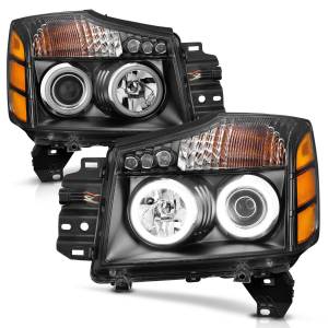 Anzo USA - 111095 | Anzo USA Projector Headlights w/ RX Halo Black (2004-2007 Armada | 2004-2007 Titan) - Image 2