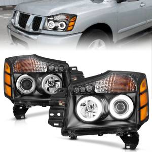 Anzo USA - 111095 | Anzo USA Projector Headlights w/ RX Halo Black (2004-2007 Armada | 2004-2007 Titan) - Image 6