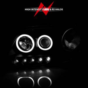 Anzo USA - 111097 | Anzo USA Projector Headlights w/ RX Halo Black & LED 1pc (1997-2003 F150 | 1997-2002 Expedition) - Image 5