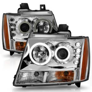 Anzo USA - 111108 | Anzo USA Projector Headlights w/ RX Halo Chrome (2007-2013 Avalanche | 2007-2014 Suburban, Tahoe) - Image 2