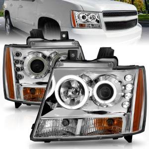 Anzo USA - 111108 | Anzo USA Projector Headlights w/ RX Halo Chrome (2007-2013 Avalanche | 2007-2014 Suburban, Tahoe) - Image 7