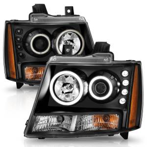 Anzo USA - 111109 | Anzo USA Projector Headlights w/ RX Halo Black (2007-2013 Avalanche | 2007-2014 Suburban, Tahoe) - Image 2