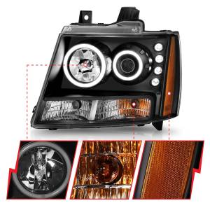 Anzo USA - 111109 | Anzo USA Projector Headlights w/ RX Halo Black (2007-2013 Avalanche | 2007-2014 Suburban, Tahoe) - Image 4