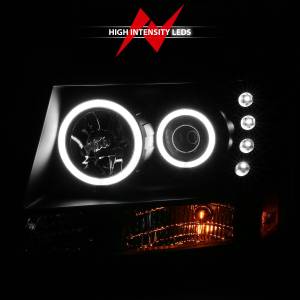 Anzo USA - 111109 | Anzo USA Projector Headlights w/ RX Halo Black (2007-2013 Avalanche | 2007-2014 Suburban, Tahoe) - Image 6