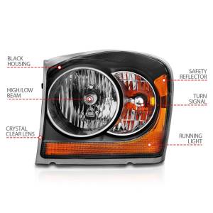 Anzo USA - 111110 | Anzo USA Crystal Headlights Black (2004-2006 Durango) - Image 4