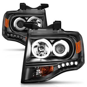 Anzo USA - 111113 | Anzo USA Projector Headlights w/ RX Halo Black (2007-2014 Expedition) - Image 1