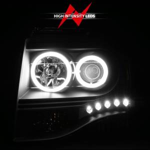 Anzo USA - 111113 | Anzo USA Projector Headlights w/ RX Halo Black (2007-2014 Expedition) - Image 5