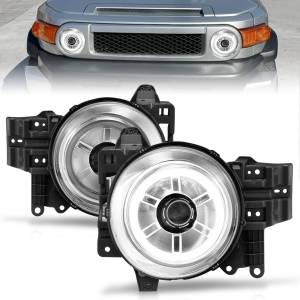 Anzo USA - 111115 | Anzo USA Projector Headlights w/ RX Halo Chrome (2007-2014 FJ Cruiser) - Image 6