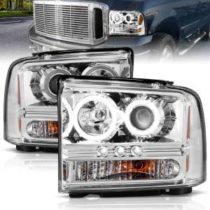 Anzo USA - 111118 | Anzo USA Projector Headlights w/ RX Halo Chrome (2005-2007 F250, F350 Super Duty) - Image 6