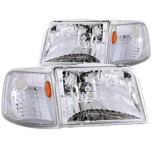 Anzo USA - 111119 | Anzo USA Crystal Headlights Chrome w/ Corner Lights 2pc (1993-1997 Ranger) - Image 2