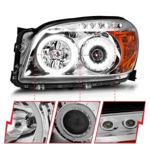 Anzo USA - 111121 | Anzo USA Projector Headlights w/ RX Halo Chrome (2006-2008 Rav4) - Image 2