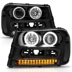 Anzo USA - 111127 | Anzo USA Projector Headlights w/ RX Halo Black (2002-2009 Trailblazer) - Image 2