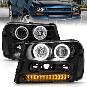 Anzo USA - 111127 | Anzo USA Projector Headlights w/ RX Halo Black (2002-2009 Trailblazer) - Image 7