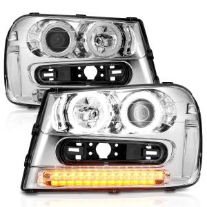 Anzo USA - 111131 | Anzo USA Projector Headlights w/ RX Halo Chrome (2002-2009 Trailblazer) - Image 2