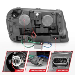 Anzo USA - 111131 | Anzo USA Projector Headlights w/ RX Halo Chrome (2002-2009 Trailblazer) - Image 4