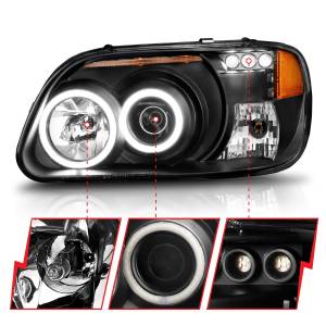 Anzo USA - 111132 | Anzo USA Projector Headlights w/ RX Halo Black 1 pc (1995-2001 Explorer) - Image 2