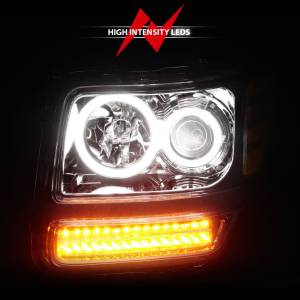 Anzo USA - 111144 | Anzo USA Projector Headlights w/ RX Halo Chrome & LED Signal (2007-2012 Nitro) - Image 5