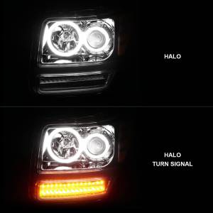 Anzo USA - 111144 | Anzo USA Projector Headlights w/ RX Halo Chrome & LED Signal (2007-2012 Nitro) - Image 6