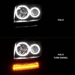 Anzo USA - 111145 | Anzo USA Projector Headlights w/ RX Halo Black & LED Signal (2007-2012 Nitro) - Image 3