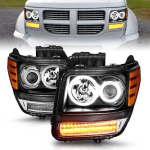 Anzo USA - 111145 | Anzo USA Projector Headlights w/ RX Halo Black & LED Signal (2007-2012 Nitro) - Image 6