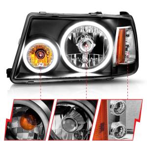 111152 | Anzo USA Crystal Headlights w/ RX Halo Black 1 pc (2001-2011 Ranger)