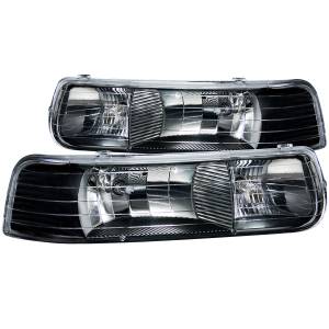 Anzo USA - 111155 | Anzo USA Crystal Headlights Black (1999-2002 Silverado 1500, 2500 | 2001-2002 Silverado 3500 | 2000-2006 Suburban, Tahoe) - Image 1