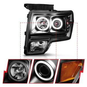 Anzo USA - 111161 | Anzo USA Projector Headlights w/ RX Halo Black (2009-2014 F150 Pickup) - Image 2