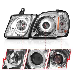 Anzo USA - 111169 | Anzo USA Projector Headlights w/ RX Halo Chrome (1998-2007 LX470) - Image 1