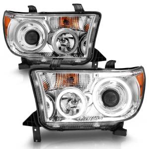 Anzo USA - 111173 | Anzo USA Projector Headlights w/ RX Halo Chrome (2007-2013 Tundra | 2008-2017 Sequoia) - Image 1