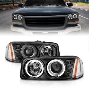 Anzo USA - 111192 | Anzo USA Projector Headlights w/ RX Halo Black (1999-2006 Sierra 1500, 2500, 3500 | 2000-2006 Yukon) - Image 6