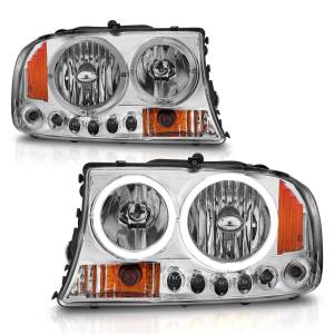 Anzo USA - 111193 | Anzo USA Projector Headlights w/ Halo Chrome 1 pc (1997-2004 Dakota | 1998-2003 Durango) - Image 2