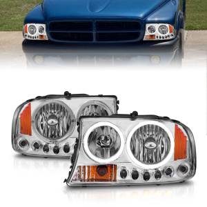 Anzo USA - 111193 | Anzo USA Projector Headlights w/ Halo Chrome 1 pc (1997-2004 Dakota | 1998-2003 Durango) - Image 6