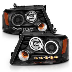 Anzo USA - 111204 | Anzo USA Projector Headlights w/ Halo & LED Black (2004-2008 F150 | 2006-2008 Mark LT) - Image 2