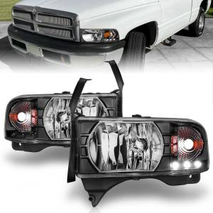 Anzo USA - 111205 | Anzo USA Crystal Headlights Black w/ LED (1994-2001 Ram 1500 | 1994-2002 Ram 2500, 3500) - Image 6