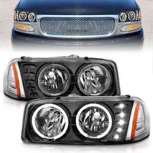 Anzo USA - 111207 | Anzo USA Crystal Headlights w/ Halo Black (1999-2006 Sierra 1500, 2500, 3500 | 2000-2006 Yukon) - Image 6