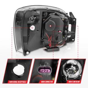 Anzo USA - 111209 | Anzo USA Projector Headlights w/ Halo Black (2006-2008 Ram 1500 | 2006-2009 Ram 2500, 3500) - Image 3