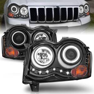 Anzo USA - 111213 | Anzo USA Projector Headlights w/ RX Halo Black (2008-2010 Grand Cherokee) - Image 6