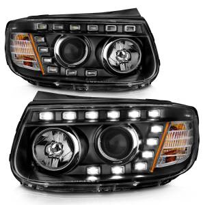 Anzo USA - 111237 | Anzo USA Projector Headlights w/ LED Black (2007-2012 Sante Fe) - Image 2