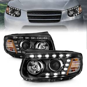 Anzo USA - 111237 | Anzo USA Projector Headlights w/ LED Black (2007-2012 Sante Fe) - Image 6