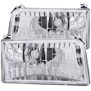 Anzo USA - 111247 | Anzo USA Crystal Headlights Chrome (1992-1996 F150, Bronco | 1992-1998 F250, F350) - Image 2